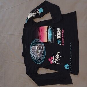 Reason graphic teen skater long sleeve tshirts black